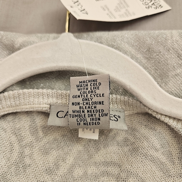 Catherines Silver And Gold Metallic Sweater Poncho Womens 4x 5x NWT - Picture 7 of 7